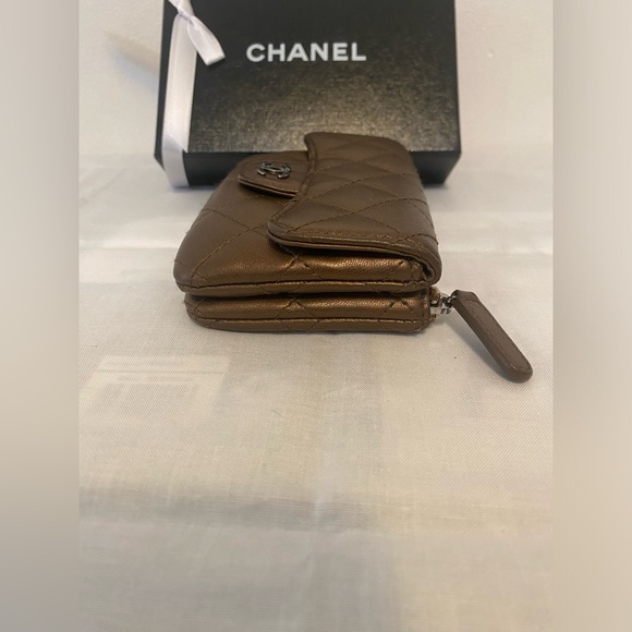 Authentic Chanel Quilted Caviar Card/Coin Mini Wallet - Picture 10 of 13